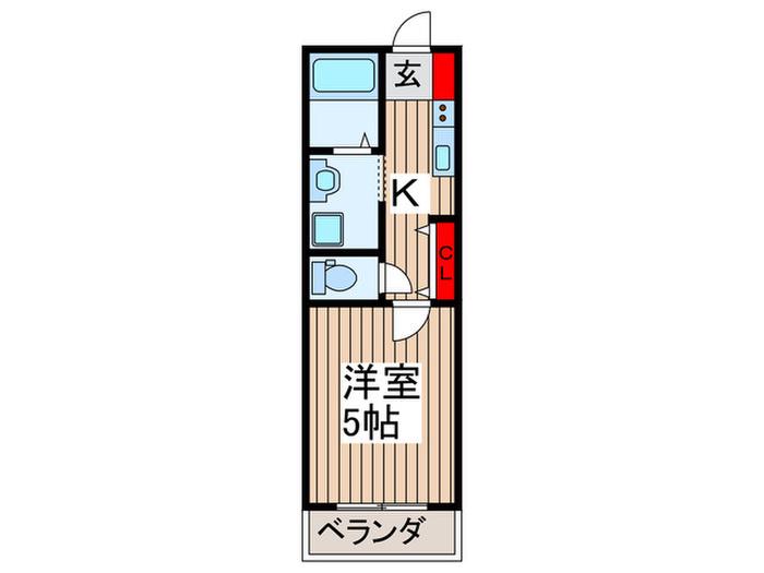 NAT上尾(1K/1階)の間取り写真