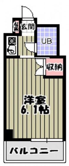 ヤスダ第二ビル(1K/3階)の間取り写真
