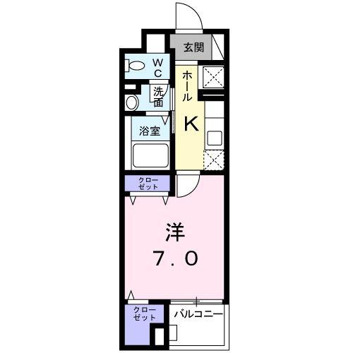 コンフォルタ(1K/3階)の間取り写真