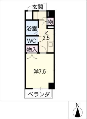 MOON EXCEL 22(1K/5階)の間取り写真
