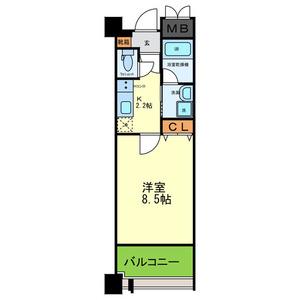 オルゴグラート鶴見(1K/7階)の間取り写真