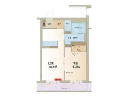 ARATA壱番館(1LDK/3階)の間取り写真