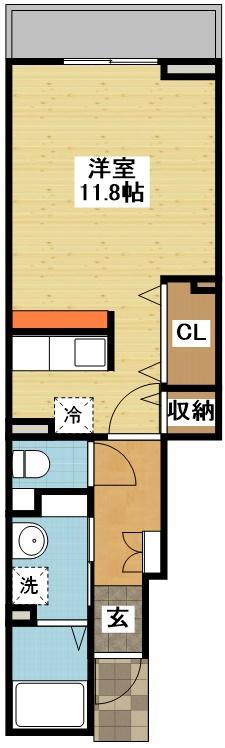 アヤ ソフィア(1K/1階)の間取り写真