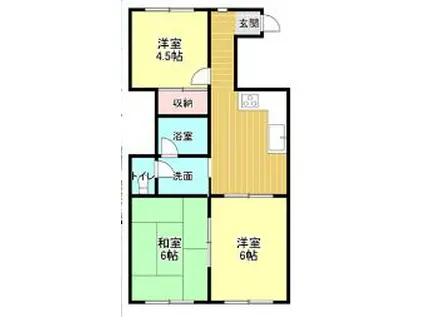 メゾンリビエール(3DK/2階)の間取り写真