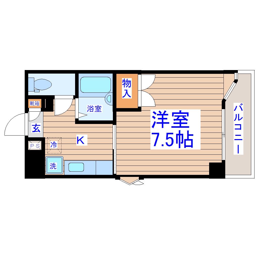 旭コンフォート中田(1K/3階)の間取り写真
