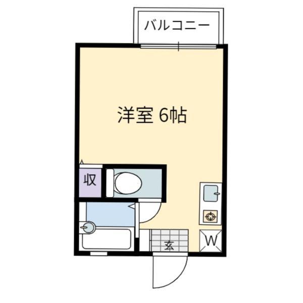 ドーミ東光寺(ワンルーム/1階)の間取り写真