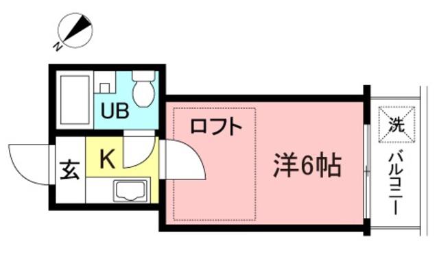 セドルハイム田園調布(1K/2階)の間取り写真