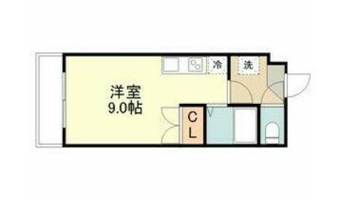 ローラン(ワンルーム/3階)の間取り写真