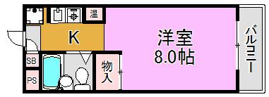ターミナルプラザ(1K/9階)の間取り写真