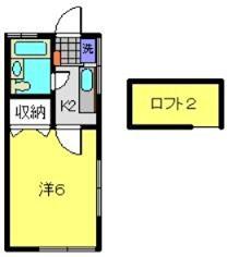 トライムパレス(1K/1階)の間取り写真