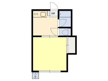 サンメゾン大樹 A棟(1K/2階)の間取り写真