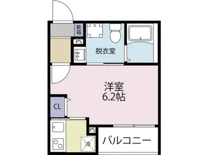 ハイム川崎新町(1K/3階)の間取り写真