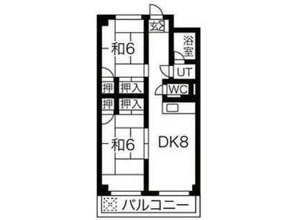 NTビル白壁(1LDK/6階)の間取り写真