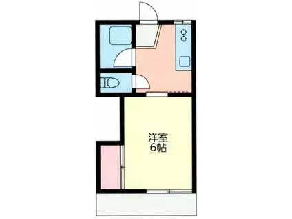 パールハイム(1K/2階)の間取り写真