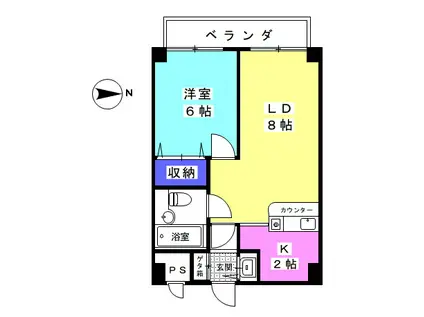 ライオンズマンション大山幸町(1LDK/10階)の間取り写真