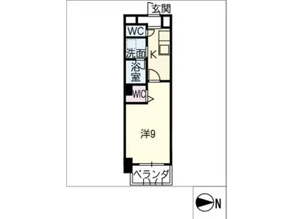 グランテラス港(1K/5階)の間取り写真