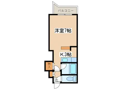 ノースコートサンスイ(1K/3階)の間取り写真