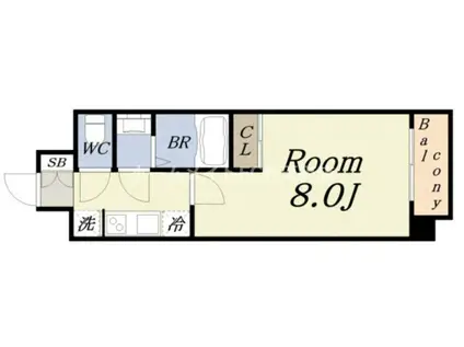 スプランディッドIII(1K/6階)の間取り写真