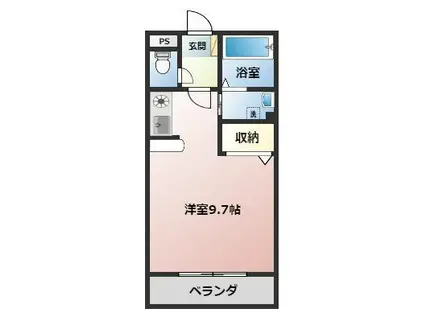 エクセレントII(ワンルーム/1階)の間取り写真