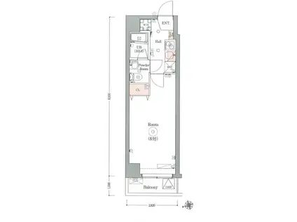 エストゥルースプラス八広(1K/3階)の間取り写真