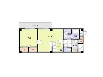 エミーユI(1LDK/2階)の間取り写真