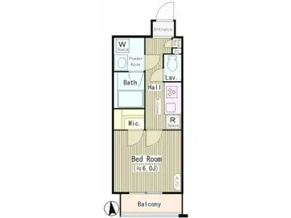 ル シエル エムズ(1K/1階)の間取り写真