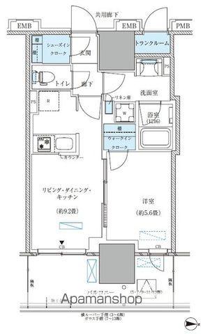 パークアクシス西大島コンフォートスクエア(1LDK/4階)の間取り写真