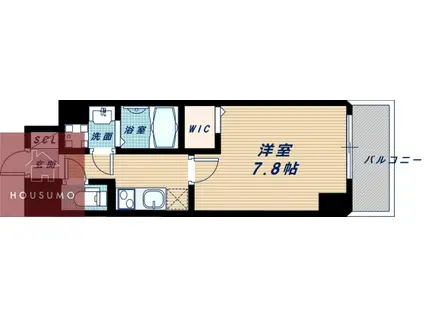 ECORO TOYONAKA(1K/2階)の間取り写真