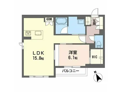 シャーメゾン クレスト (1LDK/1階)の間取り写真