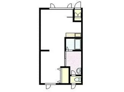 YOUトピアルピナス(1DK/1階)の間取り写真