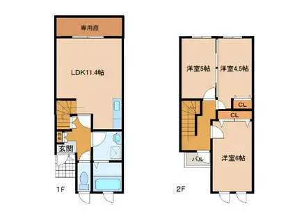トレステーラSHINVII(3LDK/2階)の間取り写真