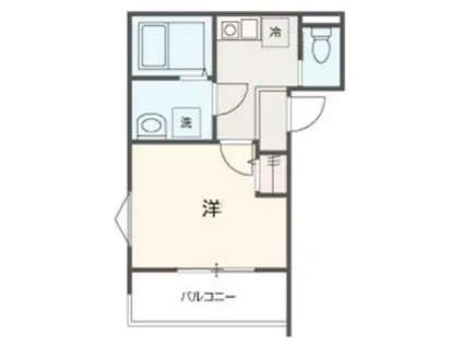 MELDIA西大宮III(1K/1階)の間取り写真