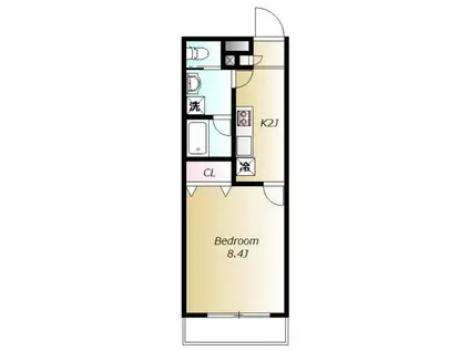 セルリアンパーク根岸(1K/1階)の間取り写真