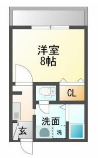 LAPIN JUN(1K/2階)の間取り写真