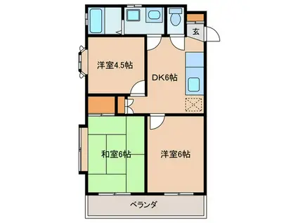 ハイムフレグランス(3DK/1階)の間取り写真