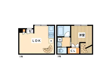 オトノマハウス八王子(1LDK/1階)の間取り写真