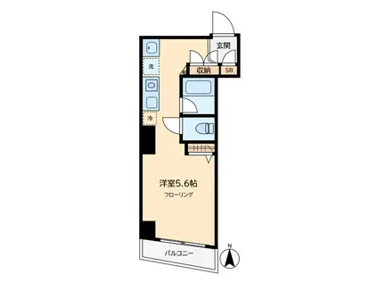 本多ビル(ワンルーム/2階)の間取り写真