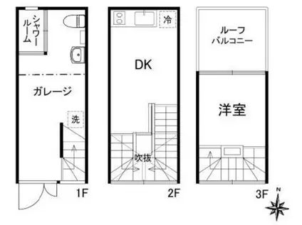 SO1522(1SDK/1階)の間取り写真