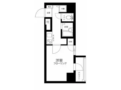 ジュエル板橋区役所前(1K/6階)の間取り写真