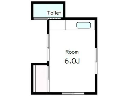 藤澤荘(ワンルーム/2階)の間取り写真
