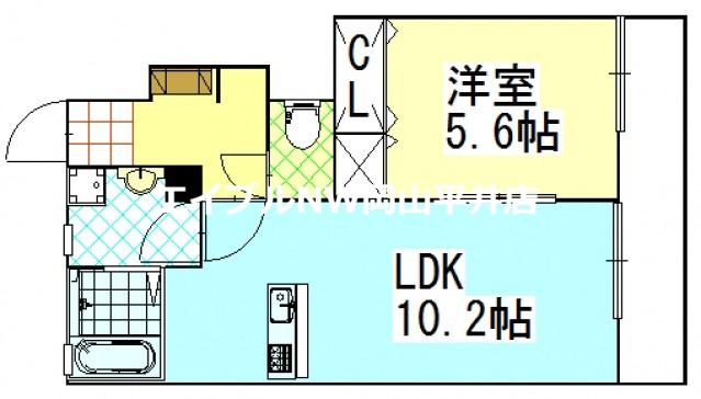 ファインII(1LDK/1階)の間取り写真