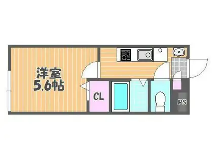 アネモネハウス(1K/3階)の間取り写真