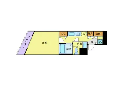 メゾン・ド・ヴィレ目黒(1K/10階)の間取り写真