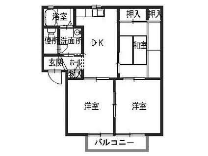 エスポアール北豊中(3DK/1階)の間取り写真