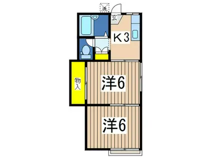 南ヶ丘ハイツ(2K/2階)の間取り写真