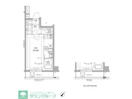 RELUXIA GRANDE 川崎大師公園(1K/7階)の間取り写真