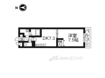カーサフォルビート(1DK/1階)の間取り写真