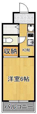 コラソン1000吉田ビル(1K/1階)の間取り写真