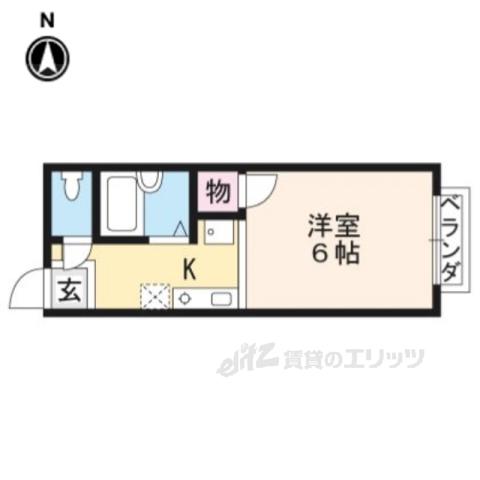 ファミールハイツ(1K/1階)の間取り写真