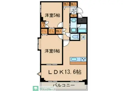 MONA VELE II(2LDK/1階)の間取り写真